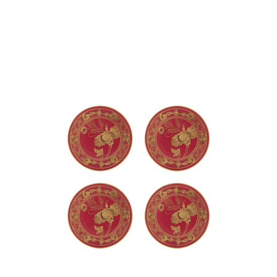 Тарелка десертная 9,5 см., набор 4 шт., ORIENTE ITALIANO RUBRUM, Ginori, 017RG00 FX6877LX0100G00132900