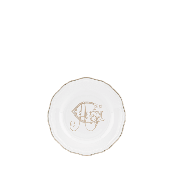Тарелка для хлеба 17 см., CORONA MONOGRAM PLATINO от Ginori 1735, 003RG00 FPT110LX0170M01720200