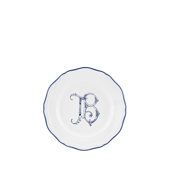Тарелка десертная 21 см., CORONA MONOGRAM BLU от Ginori 1735, 003RG00 FPT110LX0210M01720000