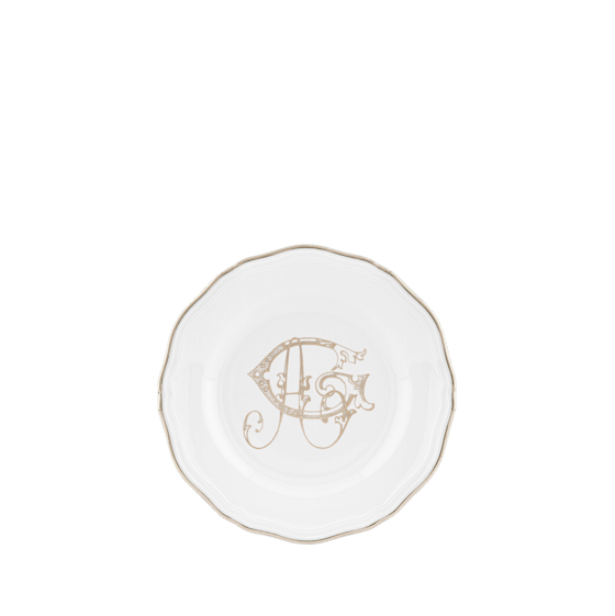 Обеденная тарелка 26,5 см., CORONA MONOGRAM BLU от Ginori 1735, 003RG00 FPT110LX0265M01720000
