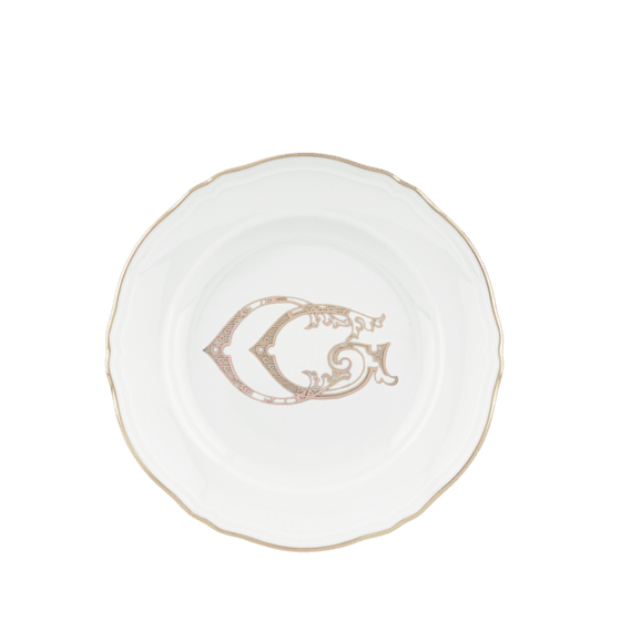Тарелка суп-паста 24 см., CORONA MONOGRAM PLATINO от Ginori 1735, 003RG00 FPT210LX0240M01720200