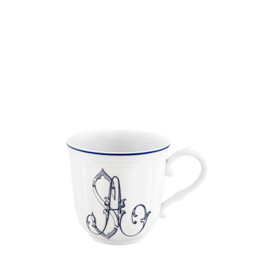 Кружка 400 мл., CORONA MONOGRAM BLU от Ginori 1735, 003RG00 FTZ700LX0400M01720000