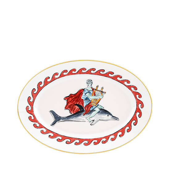 Овальное блюдо 34 см., IL VIAGGIO DI NETTUNO CHARIOT WHITE от Ginori 1735, 004RG00 FVS130010340G00130000