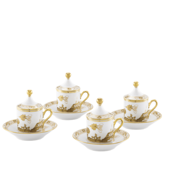 Набор из 4 кофейных пар, 12 предметов., ORIENTE ITALIANO AURUM от Ginori 1735, 004RG00 FX4301LXGENG00133000