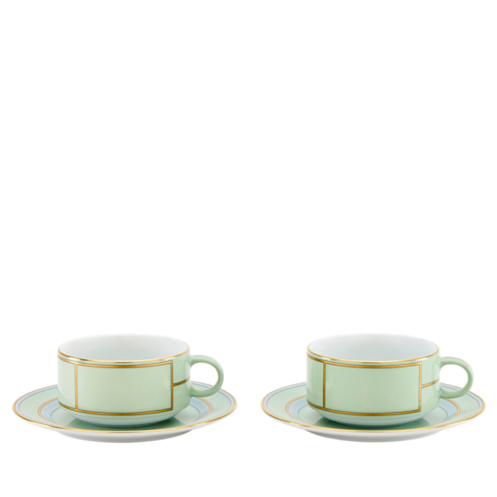 Чайный набор Colonna на 2 персоны,4 предмета, DIVA VERDE, Ginori