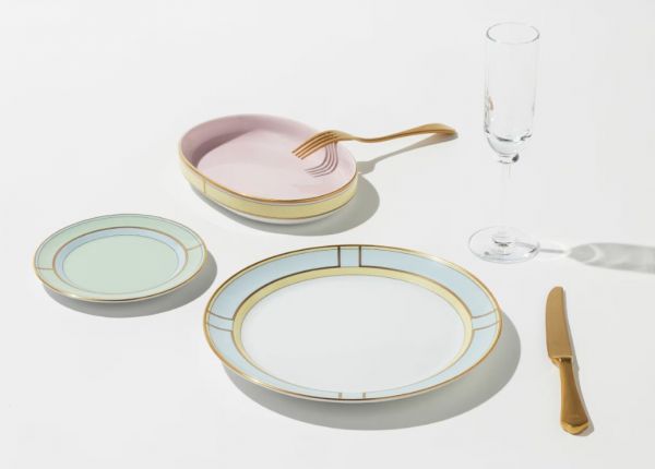 Обеденная тарелка 26,5 см., Colonna 27 см.,  DIVA CELESTE, Ginori