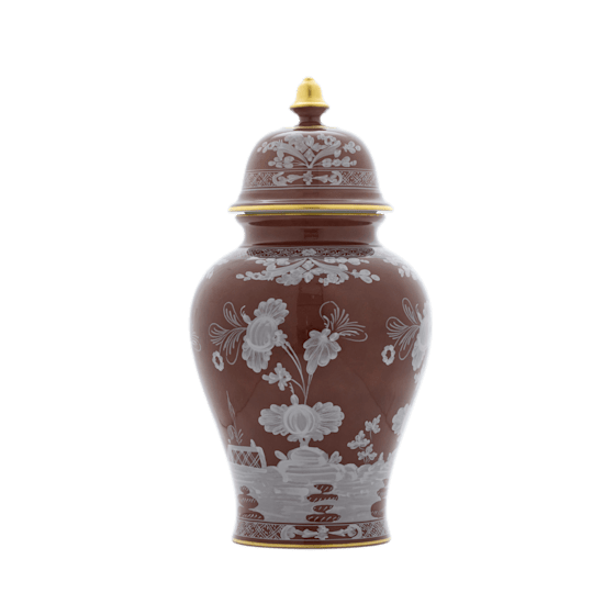 Ваза с крышкой H38 см., ORIENTE ITALIANO CASTAGNA от Ginori 1735, 016RG02 FA5356LX0380G00135800