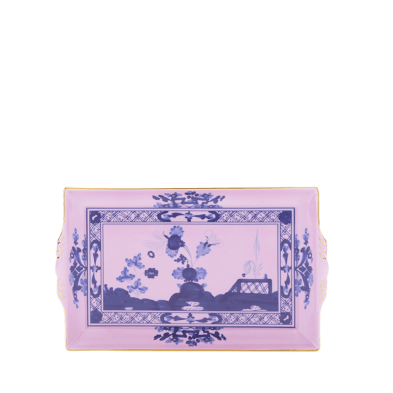 Прямоугольный поднос с ручками 23.5х15.5 см., ORIENTE ITALIANO AZALEA от Ginori 1735, 017RG02 FG5282LX0235G00124500