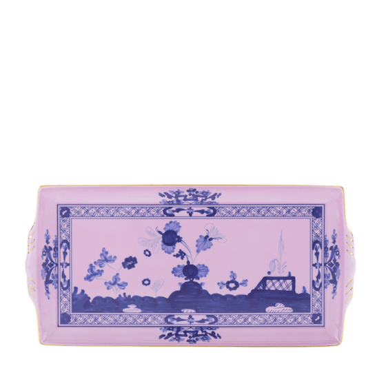 Прямоугольный поднос с ручками 23.5х15.5 см., ORIENTE ITALIANO AZALEA от Ginori 1735, 017RG02 FG5282LX0235G00124500