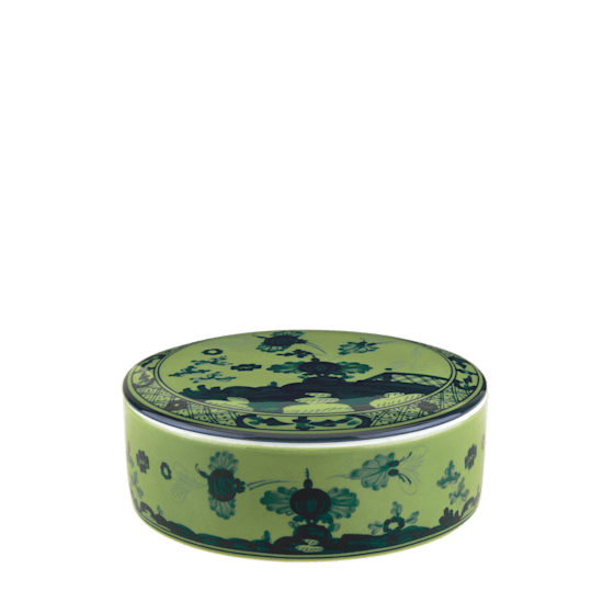 Круглая шкатулка с крышкой 13 см., ORIENTE ITALIANO MALACHITE от Ginori 1735, 017RG02 FX508001G00123600