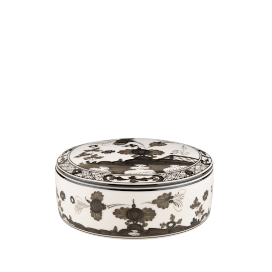 Круглая шкатулка с крышкой 13 см., ORIENTE ITALIANO ALBUS от Ginori 1735, 017RG02 FX508001G00124000