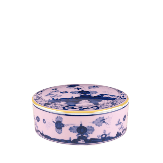 Круглая шкатулка с крышкой 13 см., ORIENTE ITALIANO AZALEA от Ginori 1735, 017RG02 FX508001G00124500