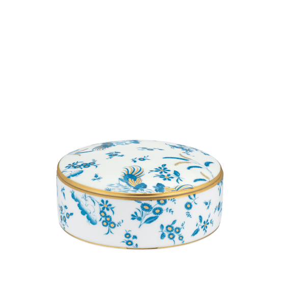 Круглая шкатулка с крышкой 13 см., ORO DI DOCCIA GIADA от Ginori 1735, 017RG02 FX508001G00170700