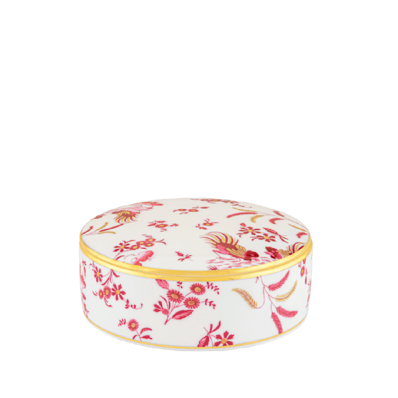 Круглая шкатулка с крышкой 13 см., ORO DI DOCCIA MAGENTA от Ginori 1735, 017RG02 FX508001G00170800