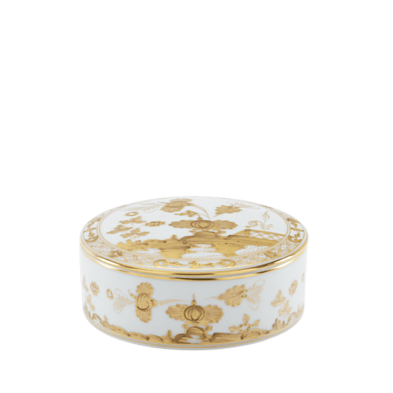 Round box with cover cm 13 in. 5, Oggetti ORIENTE ITALIANO AURUM от Ginori 1735, 017RG02 FX5080LXG00133000
