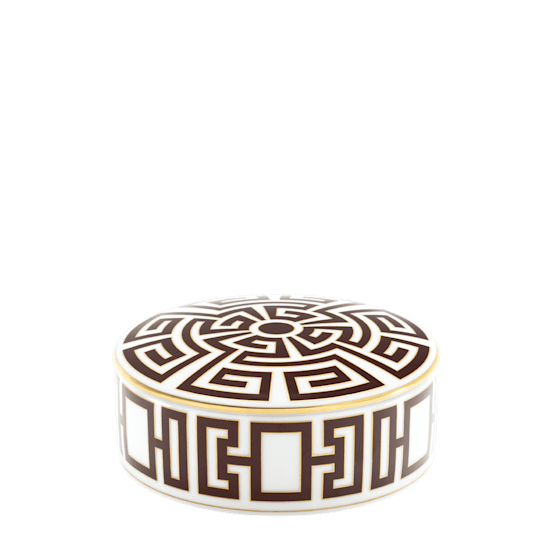 Шкатулка с крышкой 13 см., LABIRINTO EBANO от Ginori 1735, 017RG02 FX5080LXG00135300