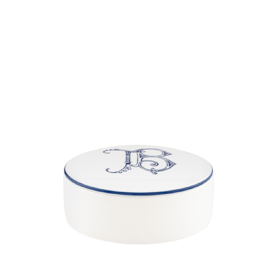 Шкатулка с крышкой 13 см., CORONA MONOGRAM BLU от Ginori 1735, 017RG02 FX5080LXM01720000