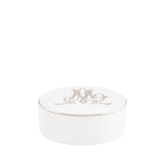 Шкатулка с крышкой 13 см., CORONA MONOGRAM PLATINO от Ginori 1735, 017RG02 FX5080LXM01720200