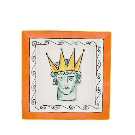 Квадратное блюдо 24.5 см., IL VIAGGIO DI NETTUNO ROCK ORANGE от Ginori 1735, 017RG02 FG6836LX0245G00129800