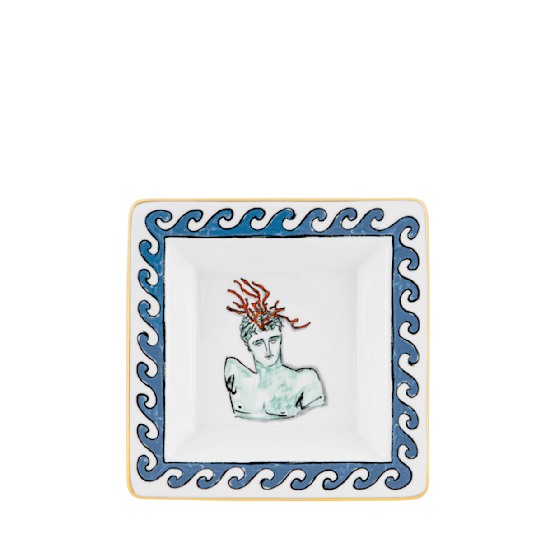 Квадратное блюдо 18 см., IL VIAGGIO DI NETTUNO WHITE от Ginori 1735, 017RG02 FG6837LX0180G00130000