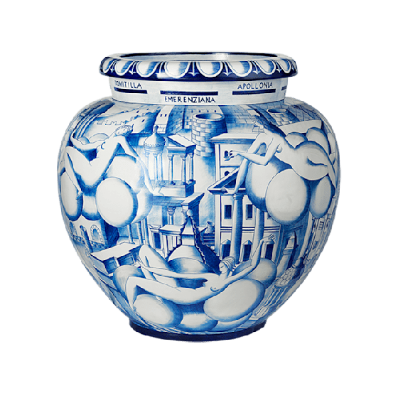 Тарелка 34,5 см., AMAZZONE C/GIAVELLOTTO F.DO ROSSO от Ginori 1735, 019RG00 FX6008010345G09980700