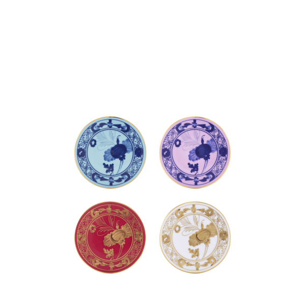 Тарелка десертная 9.5 см., набор 4 шт., ORIENTE ITALIANO MIX - IRIS - AZALEA - RUBRUM - AURUM, Ginori, 017RG00 FX6877LX0100G00123590
