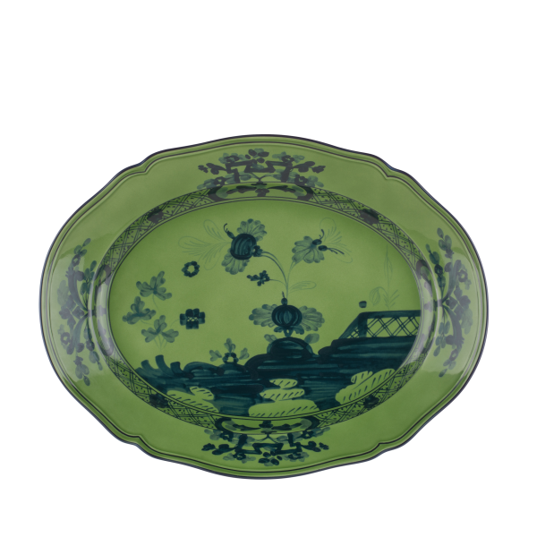 Овальное блюдо 38,5 см., ORIENTE ITALIANO MALACHITE от Ginori 1735, 003RG00 FVS130010385G00123600