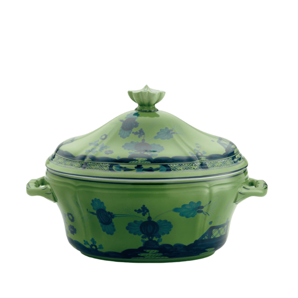Овальная супница с крышкой 3850 мл., ORIENTE ITALIANO MALACHITE от Ginori 1735, 003RG00 FZP030010385G00123600