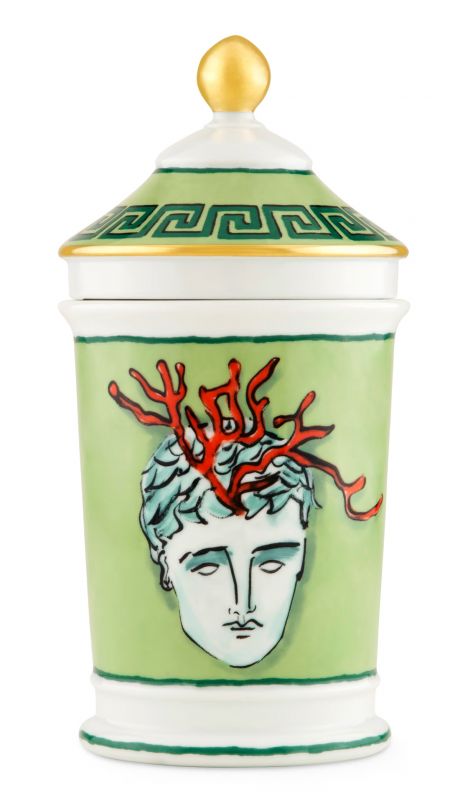 Ваза с крышкой В20х10 см.,IL VIAGGIO DI NETTUNO MOSS GREEN, Ginori