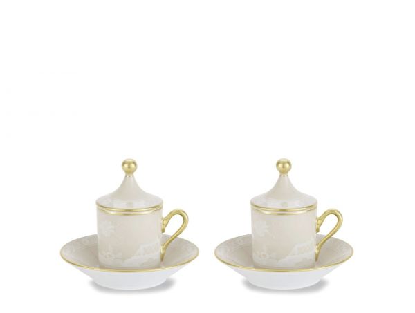 Набор из 2-х кофейных пар 80 мл. , ORIENTE ITALIANO   MERINGA от Ginori 1735, 004RG00 FX9176LXG00135700